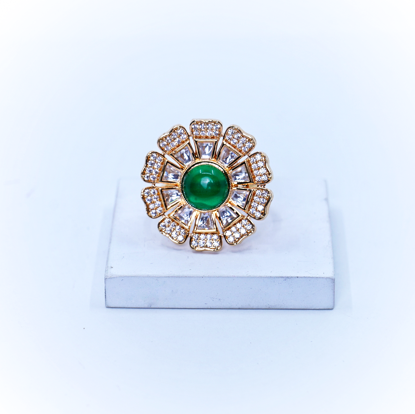 Beautiful Emerald Designer Cocktail Rings