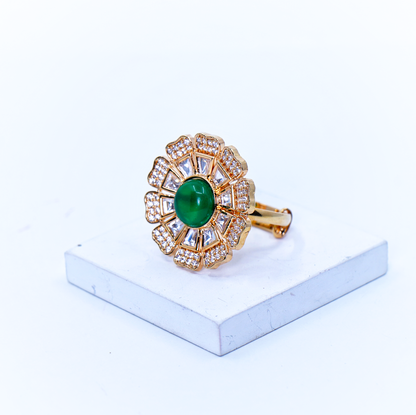 Beautiful Emerald Designer Cocktail Rings