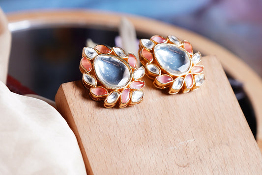 Beautiful Polki Designer Earrings - Chaandi Rivaaz