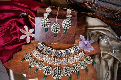 Chaandi Rivaaz’s Signature Polki Designer Necklace Set