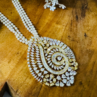 Nancy's Diamond Pendant set - Chaandi Rivaaz