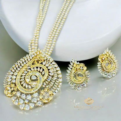 Nancy's Diamond Pendant set - Chaandi Rivaaz