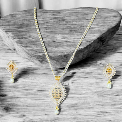 Beautiful Pearl Designer Pendant Set - Chaandi Rivaaz