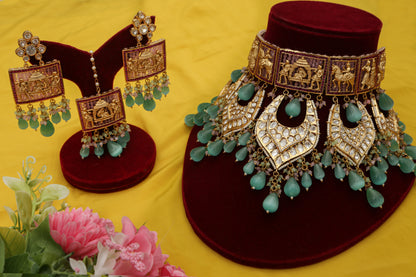 ChaandiRivaaz ‘s Signature Doli Polki Necklace Set - Chaandi Rivaaz