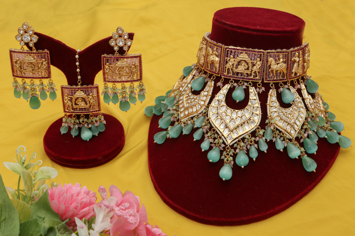 ChaandiRivaaz ‘s Signature Doli Polki Necklace Set - Chaandi Rivaaz