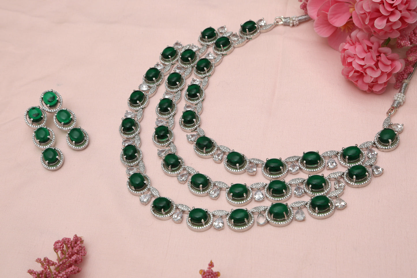 Beautiful Triple Layered Designer Necklace set