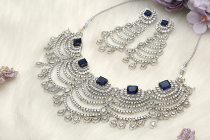 Dia CZ Layered Designer Necklace set