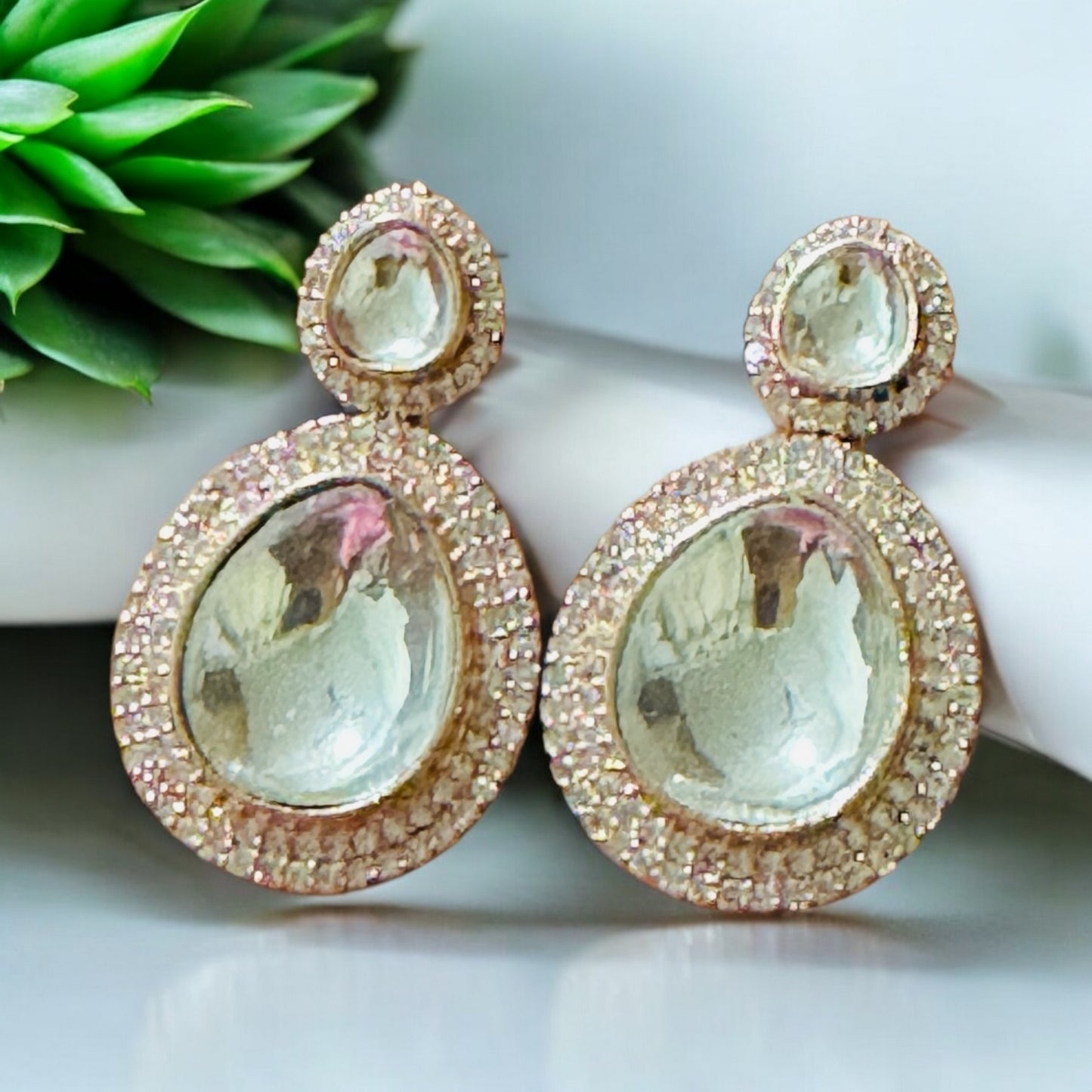 Elegant Designer Kundan Earrings