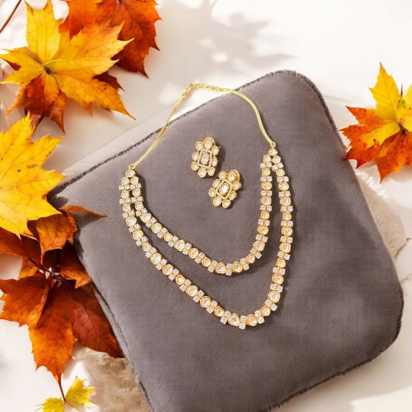 Beautiful Double Layered Polki set
