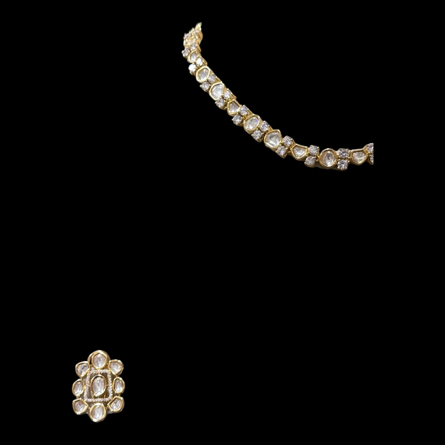 Beautiful Single Layered Polki set