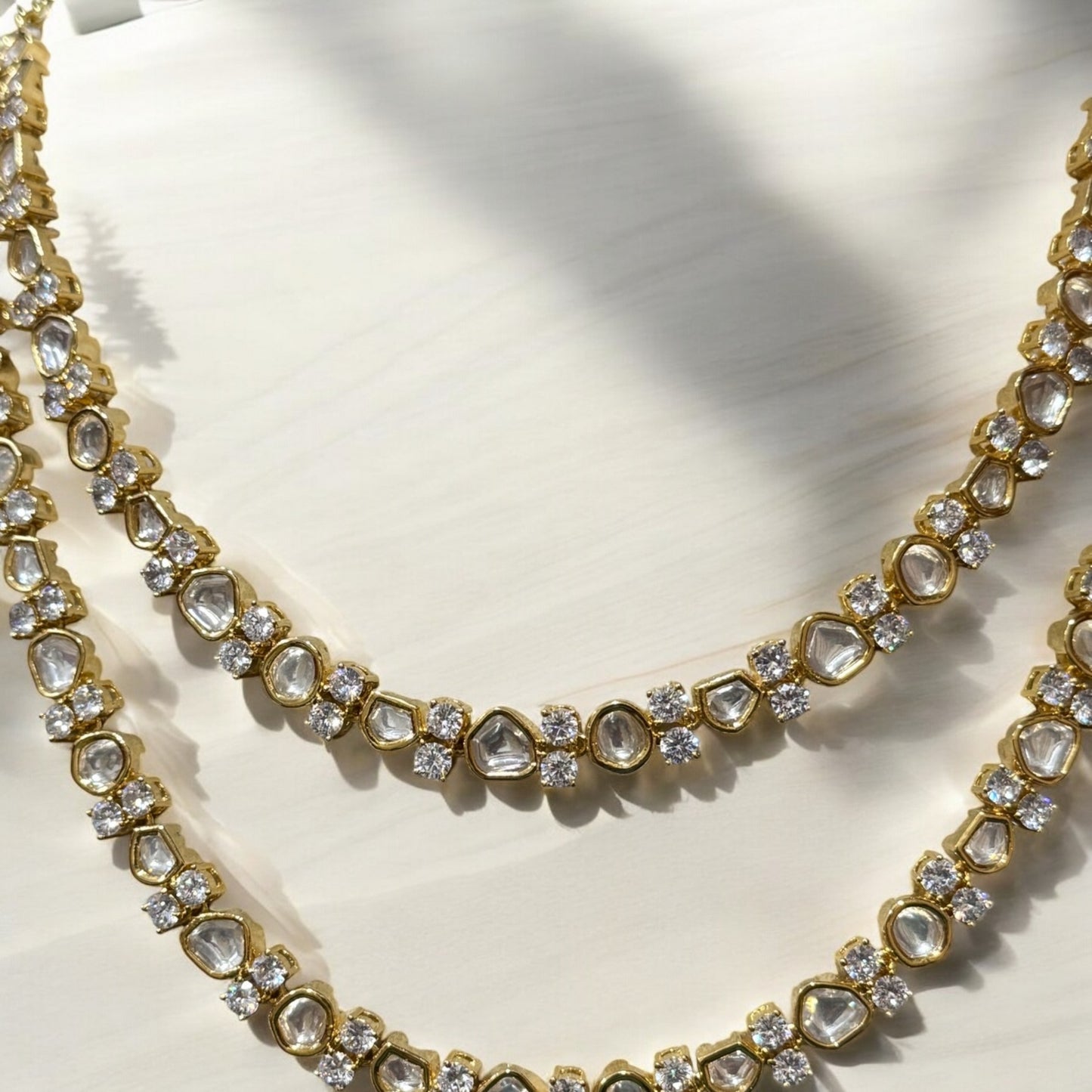 Beautiful Double Layered Polki set