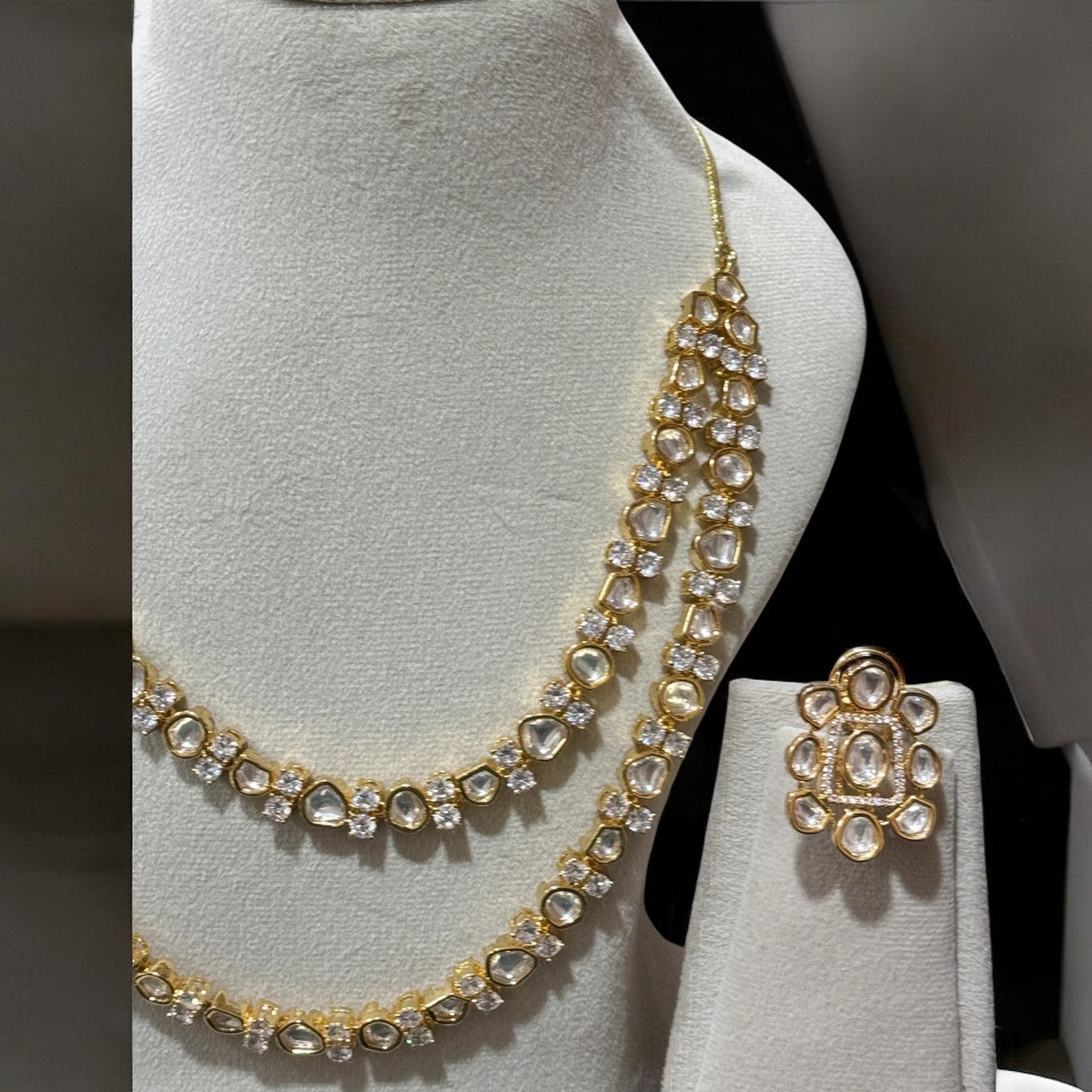 Beautiful Double Layered Polki set