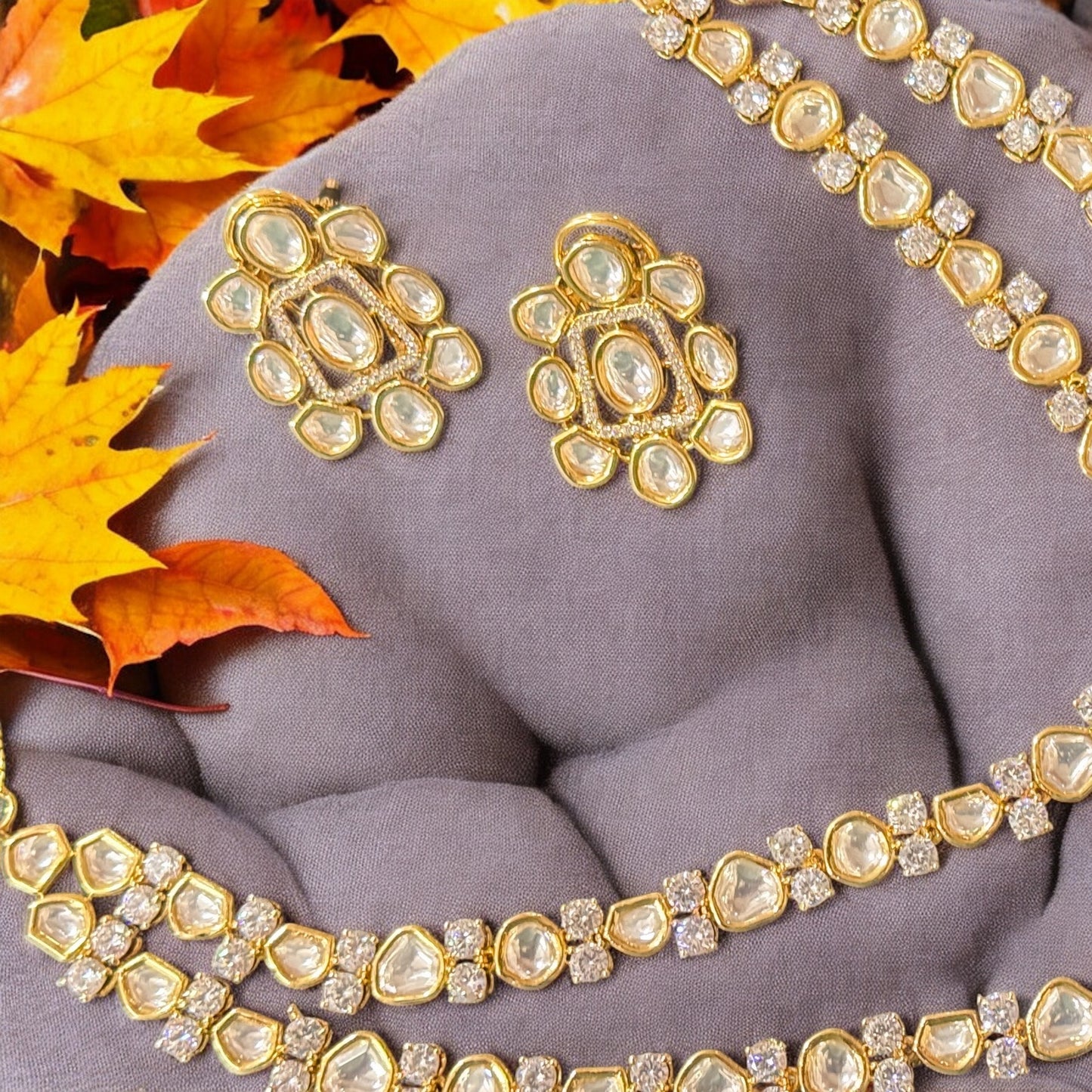 Beautiful Double Layered Polki set