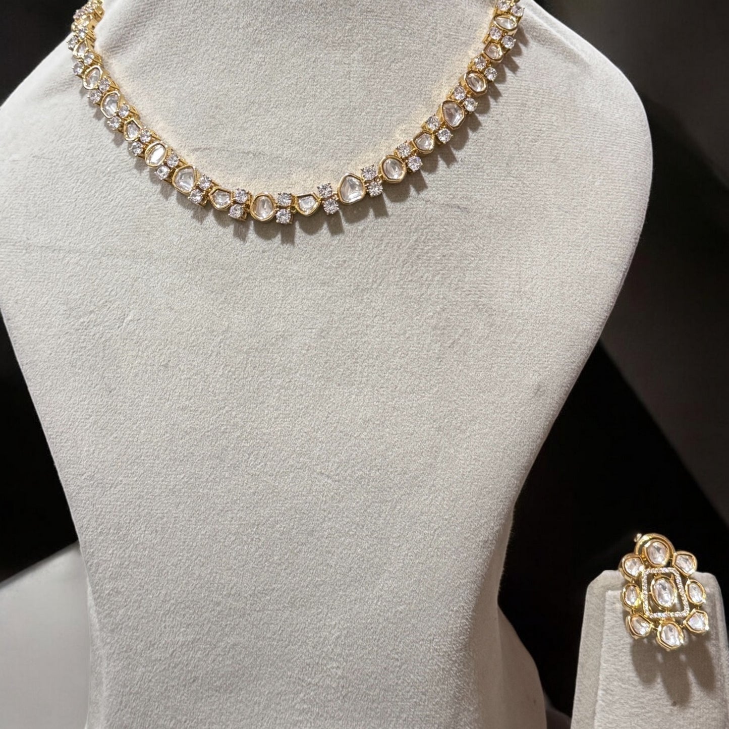 Beautiful Single Layered Polki set