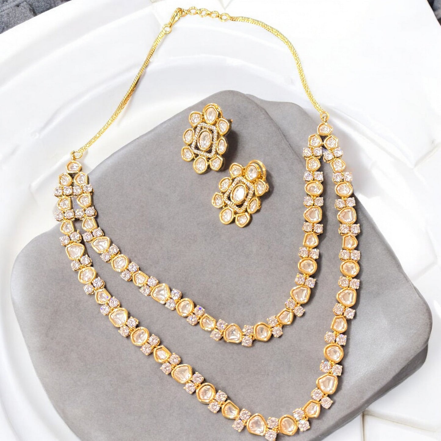 Beautiful Double Layered Polki set
