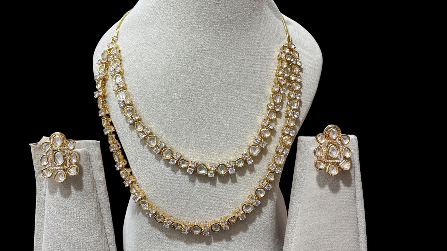 Beautiful Double Layered Polki set