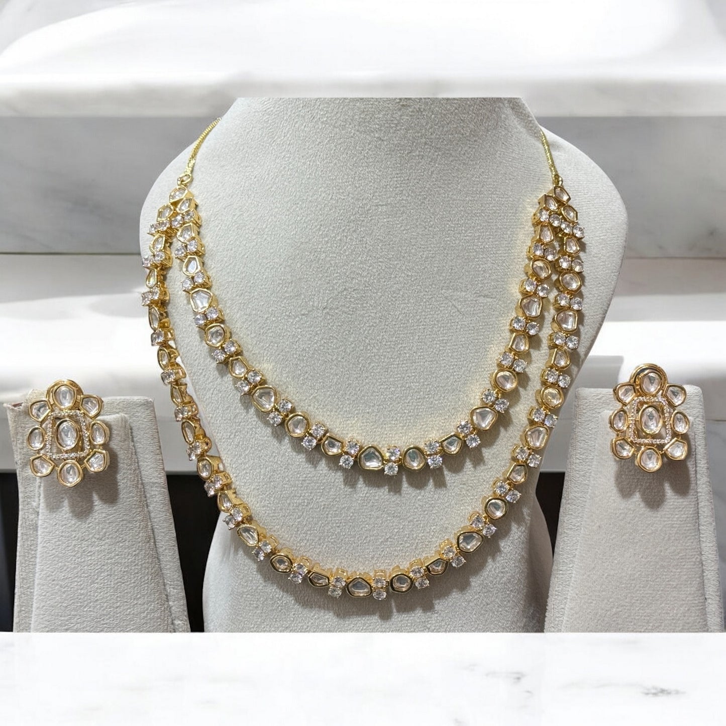 Beautiful Double Layered Polki set