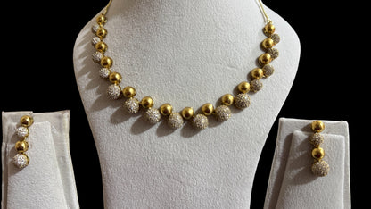 Ball shaped Diamond Necklace set