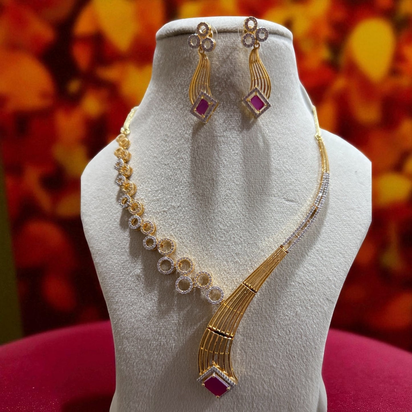 V Designer Necklace set