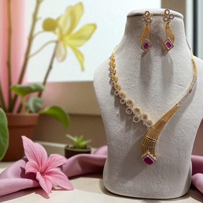 V Designer Necklace set