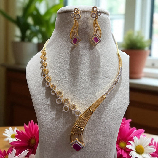 V Designer Necklace set